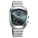 Fastrack UFO Quartz Multifunction Green Dial Silver Stainless Steel Strap Watch For Guys (2)