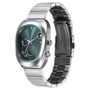 Fastrack UFO Quartz Multifunction Green Dial Silver Stainless Steel Strap Watch For Guys (3)