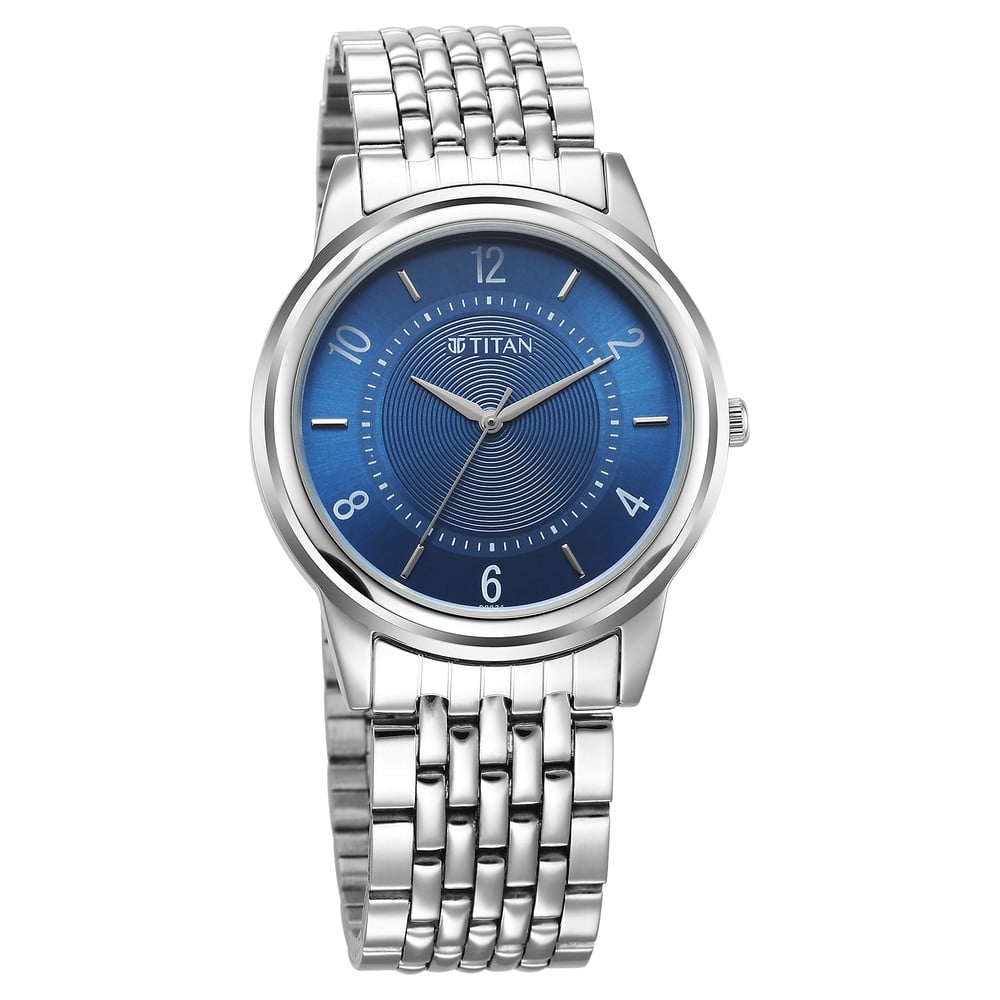 Titan Karishma Zing Quartz Analog Blue Dial Stainless Steel Strap Watch for Men (2)