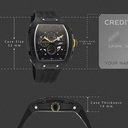 SF Maiden Voyage Sport Watch - Black Dial & Strap - Tonneau Shaped Case with Multifunction movement (4)