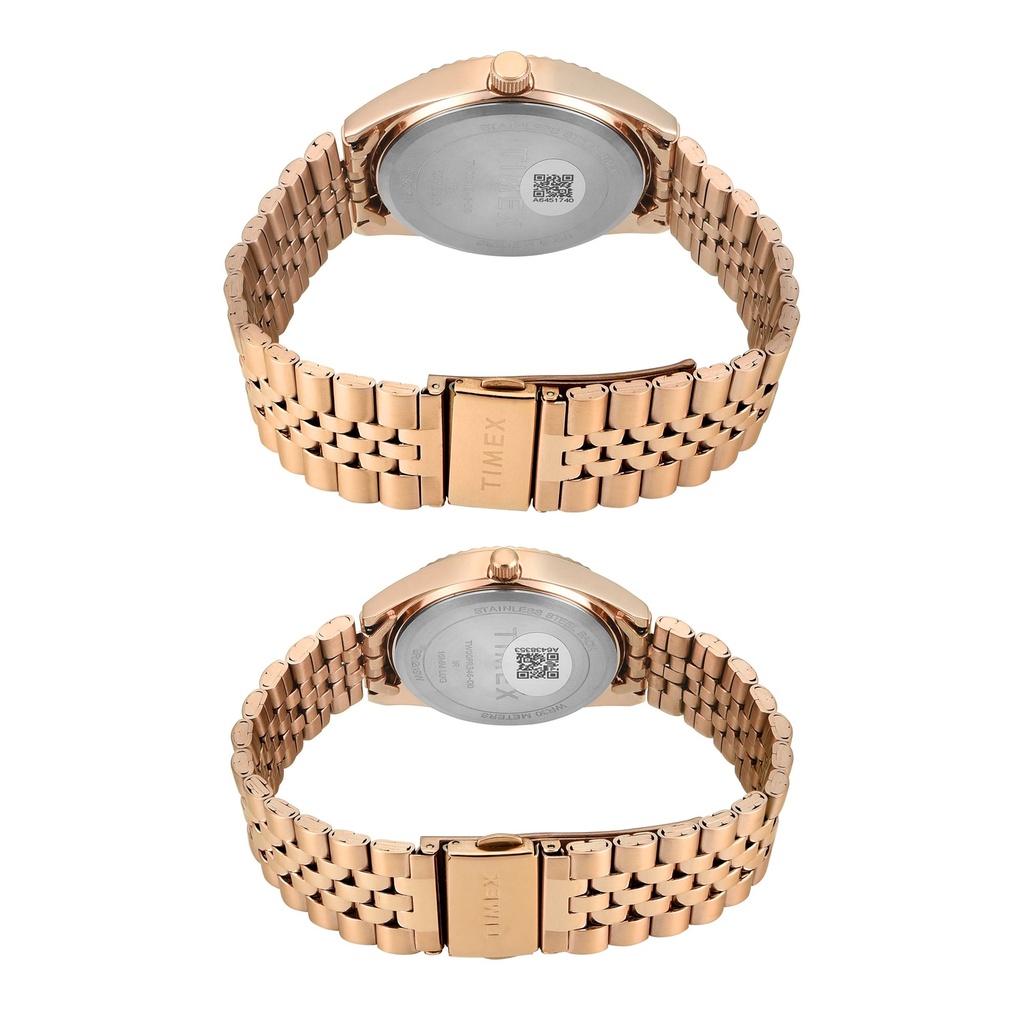 TIMEX Trendline Silver Round Dial Analog Pair's Watch - TW00PR346 (2)