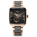 Titan Ceramic Fusion Automatic Square Black Dial Silver Dual-Toned Stainless Steel Bracelet Watch for Men (2)