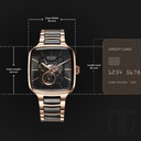 Titan Ceramic Fusion Automatic Square Black Dial Silver Dual-Toned Stainless Steel Bracelet Watch for Men (3)