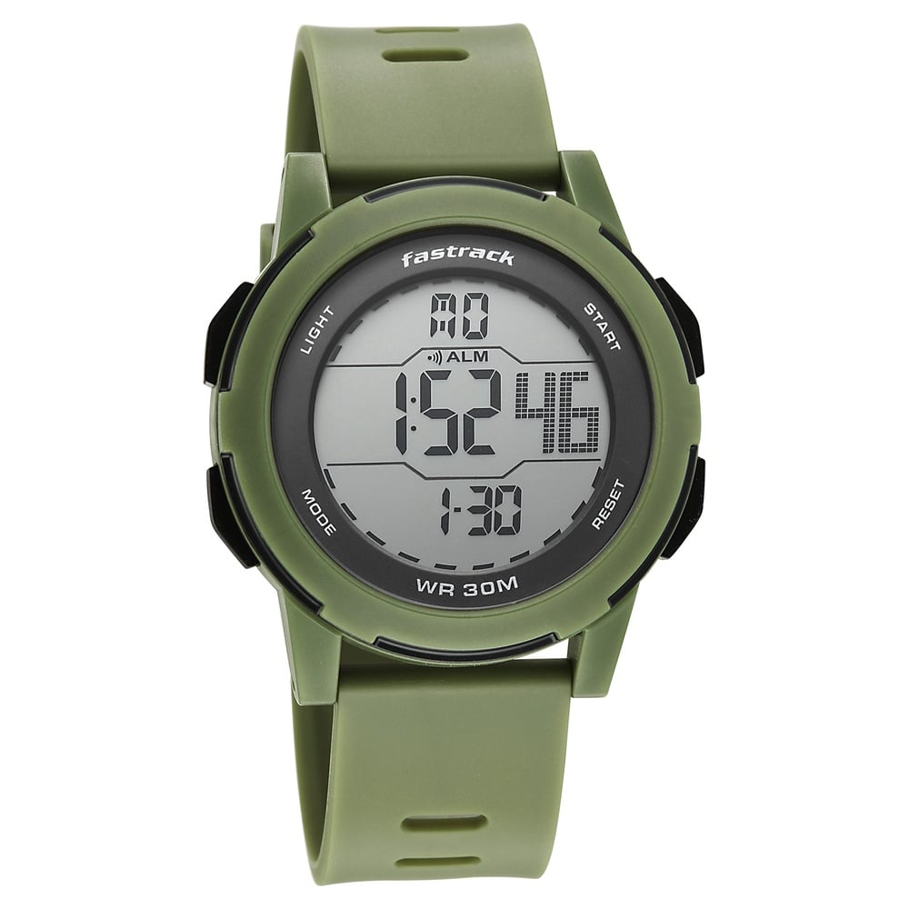 Fastrack Streetstyle Digital Dial Green Polyether Strap Watch For Unisex (2)