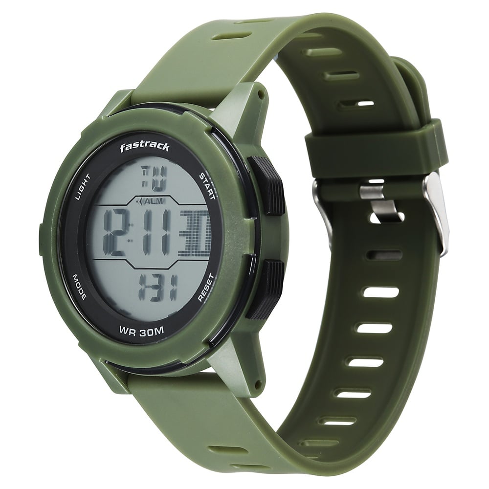 Fastrack Streetstyle Digital Dial Green Polyether Strap Watch For Unisex (3)