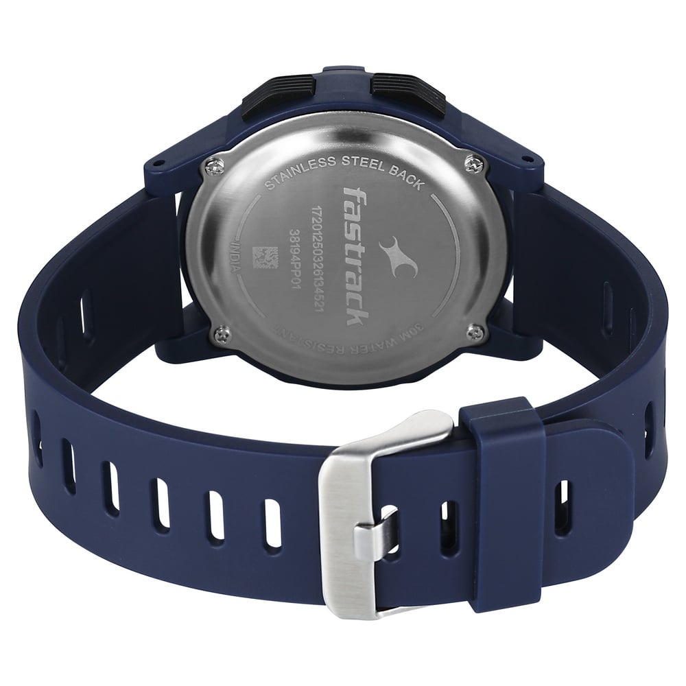 Fastrack Streetstyle Digital Dial Blue Polyether Strap Watch For Unisex (6)