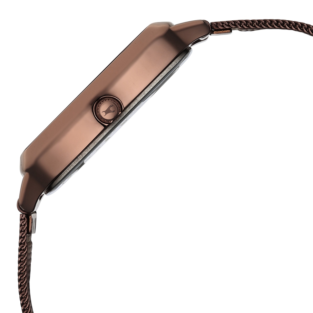 Fastrack Wild Quartz Analog Brown Dial Brown Stainless Steel Strap Watch For Girls (7)