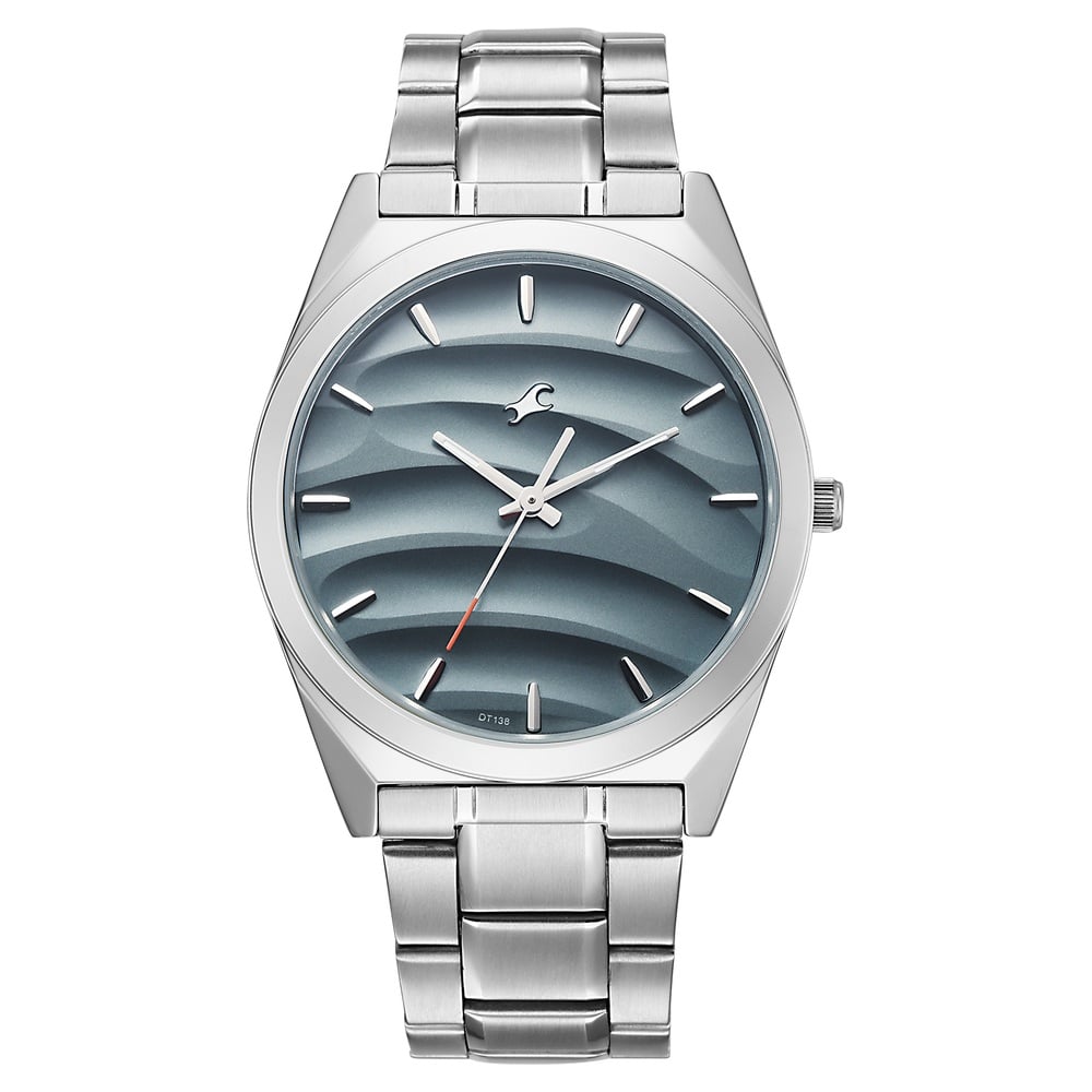 Fastrack Gelato Silver metal strap watch with Mint chip dial for Guys (2)