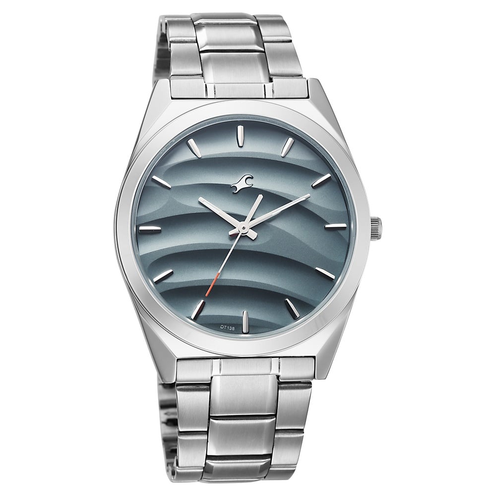 Fastrack Gelato Silver metal strap watch with Mint chip dial for Guys (3)