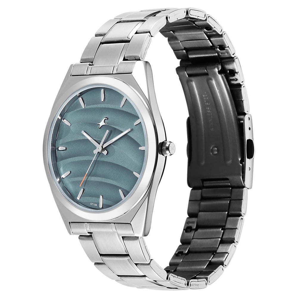 Fastrack Gelato Silver metal strap watch with Mint chip dial for Guys (5)