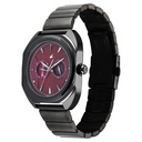 Fastrack Wild Analog with Burgandy Dial Gun Metal Strap Watch for Guys (6)