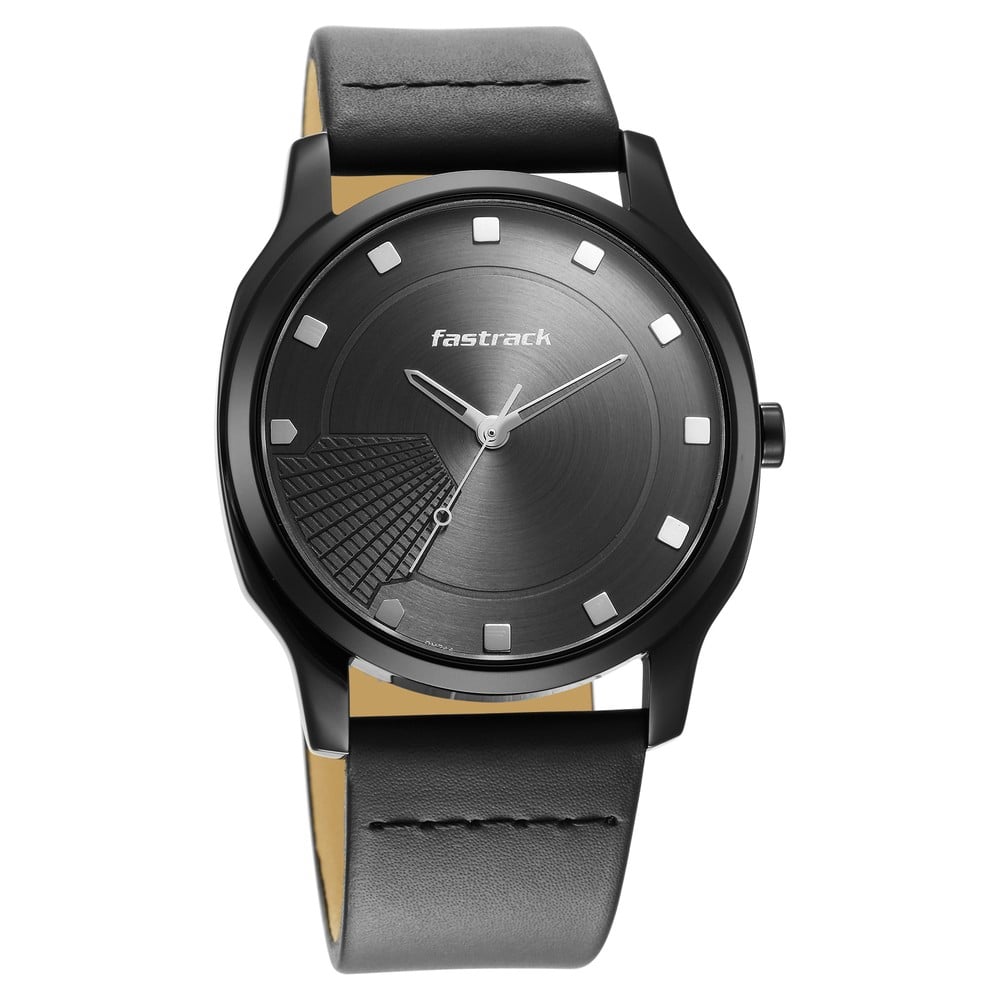 Fastrack Stunners Quartz Analog Anthracite Dial Leather Strap Watch for Guys (2)