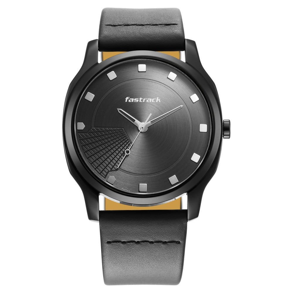 Fastrack Stunners Quartz Analog Anthracite Dial Leather Strap Watch for Guys (3)