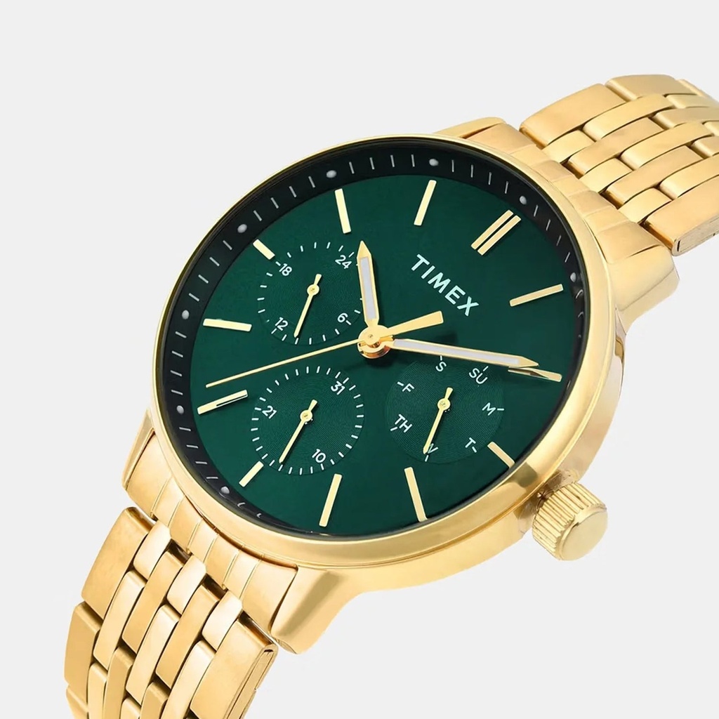 Timex Trendline Men Quartz Green Dial Multi-Function Stainless Steel Watch TWEG25407 (2)