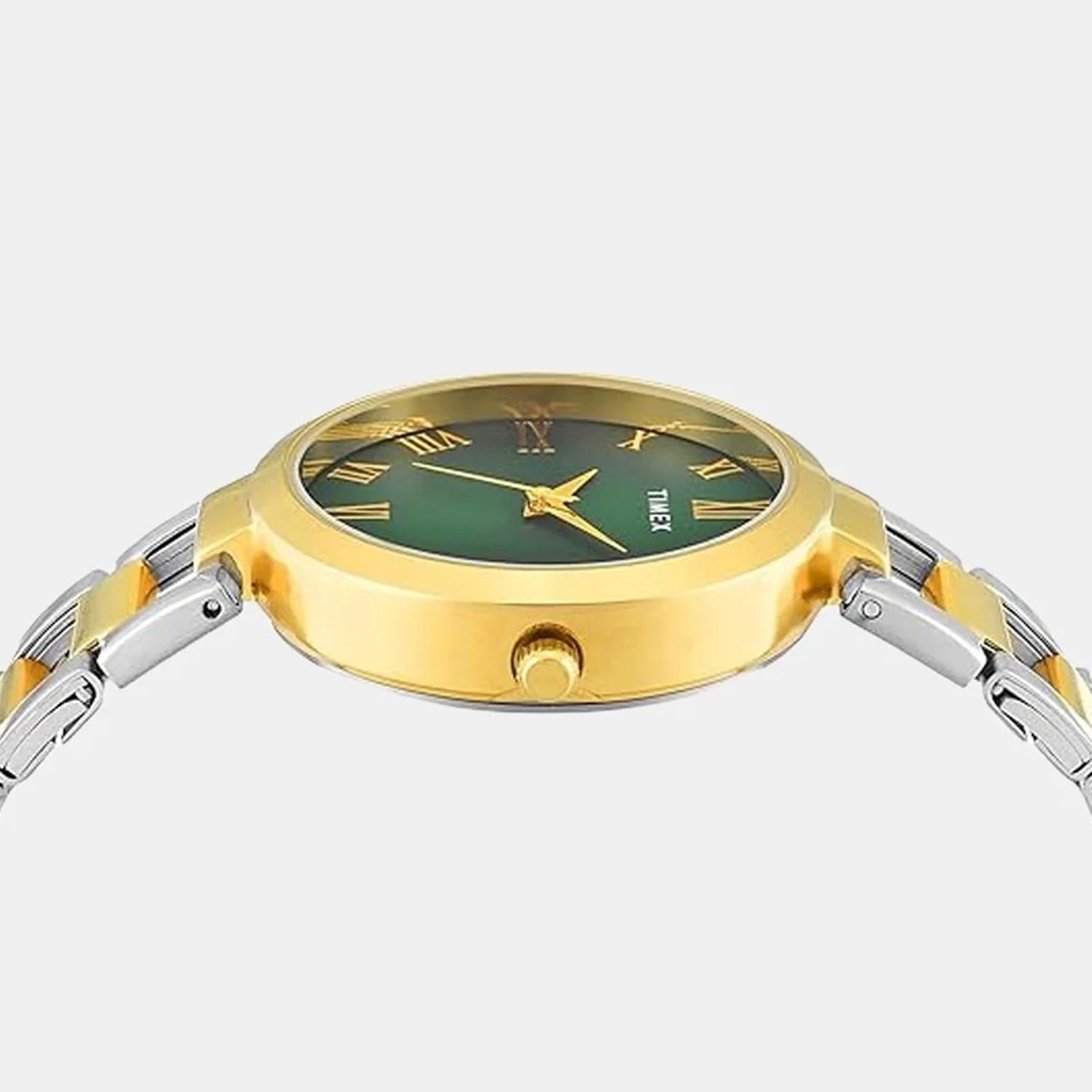 Timex Trendline Women Quartz Green Dial Analog Stainless Steel Watch TW000X274 (3)