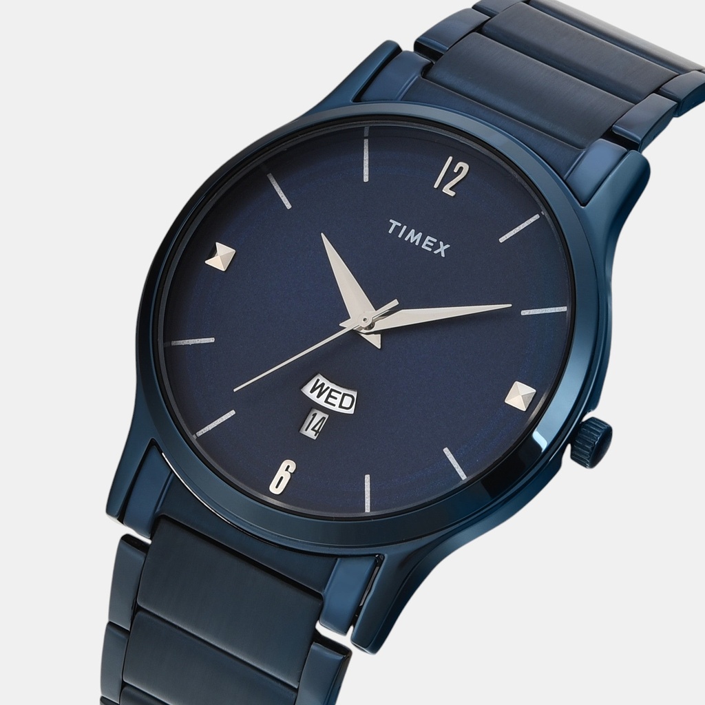 Timex Trendline Men Quartz Blue Dial Analog Stainless Steel Watch TW000R460 (2)
