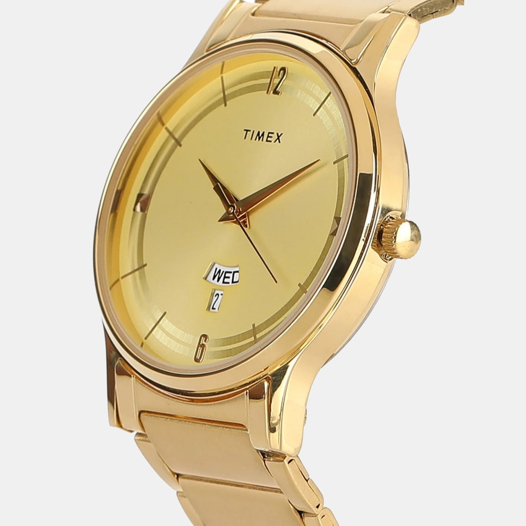 Timex Trendline Men Quartz Gold Dial Analog Stainless Steel Watch TI000R421 (3)