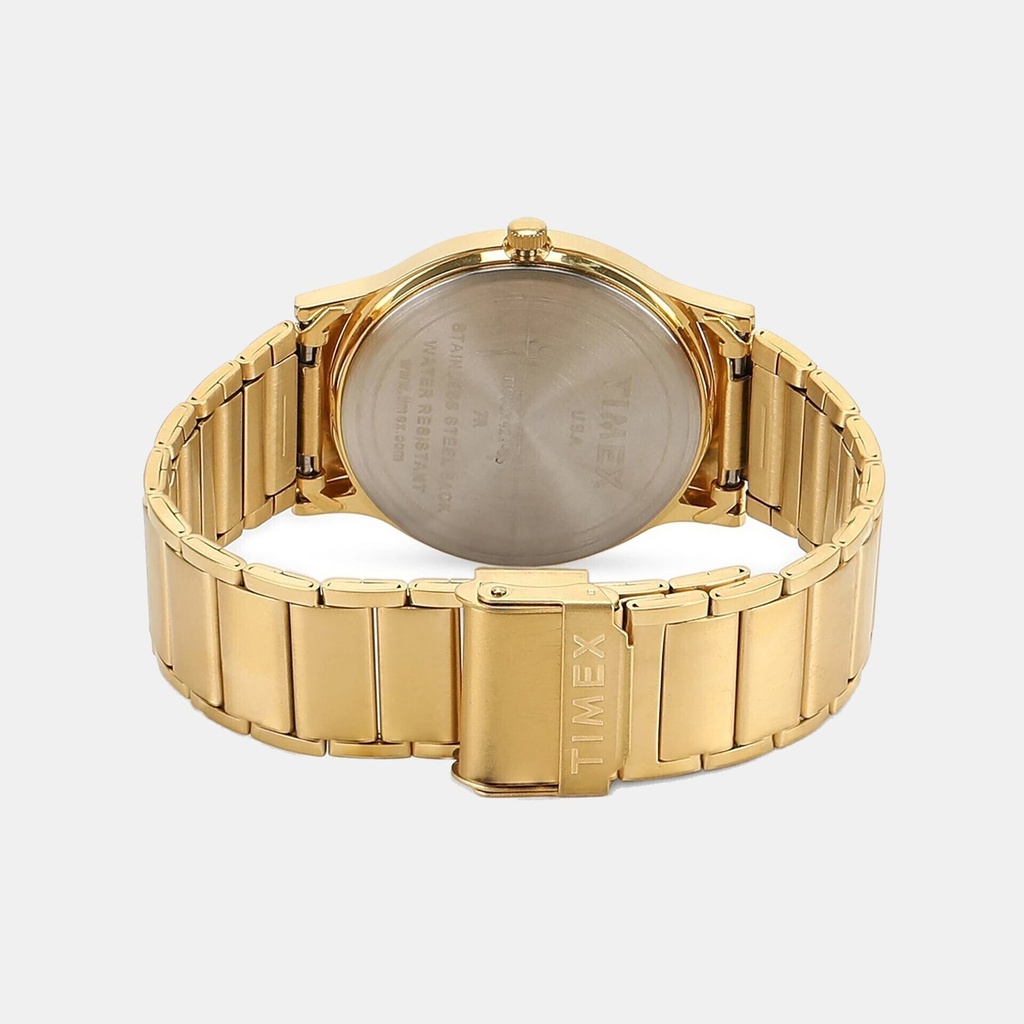 Timex Trendline Men Quartz Gold Dial Analog Stainless Steel Watch TI000R421 (5)