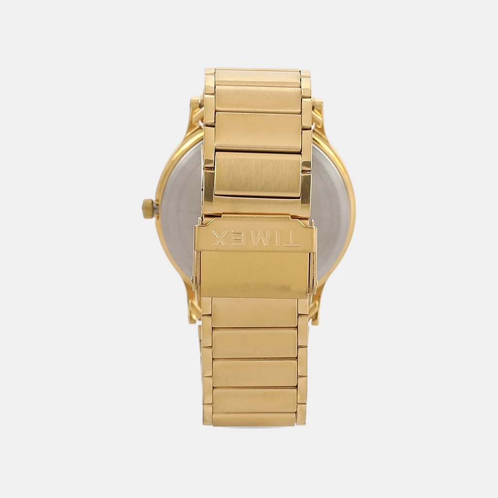 Timex Trendline Men Quartz Gold Dial Analog Stainless Steel Watch TI000R421 (6)