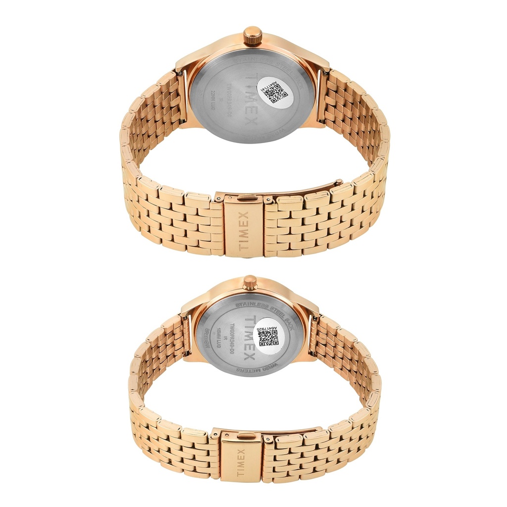 TIMEX Trendline Brown Round Dial Analog Pair's Watch - TW00PR349 (2)