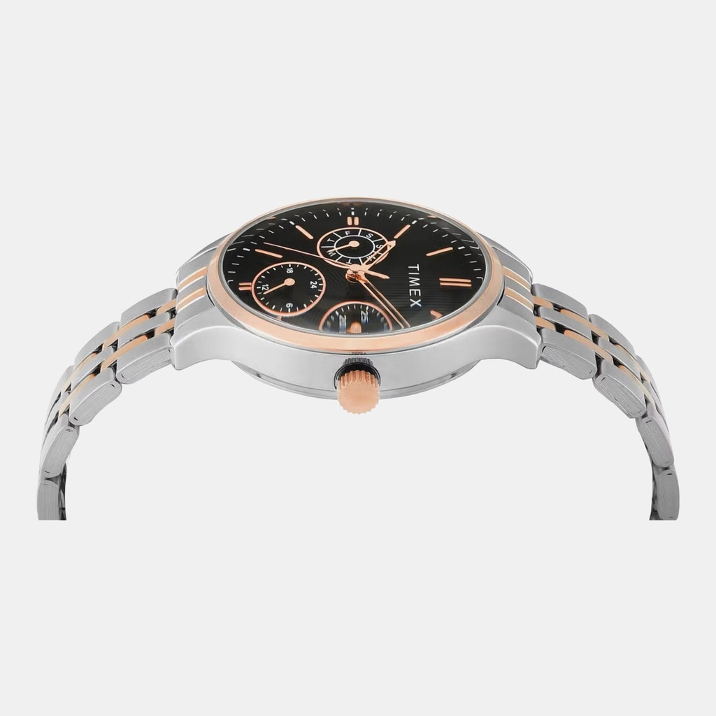 Timex Trendline Women Quartz Black Dial Multi-Function Stainless Steel Watch TWEL14837 (2)