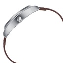 Sonata Ascent Quartz Analog Silver Dial Brown Leather Strap Tonneau Watch For Men (5)
