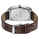 Sonata Ascent Quartz Analog Silver Dial Brown Leather Strap Tonneau Watch For Men (6)