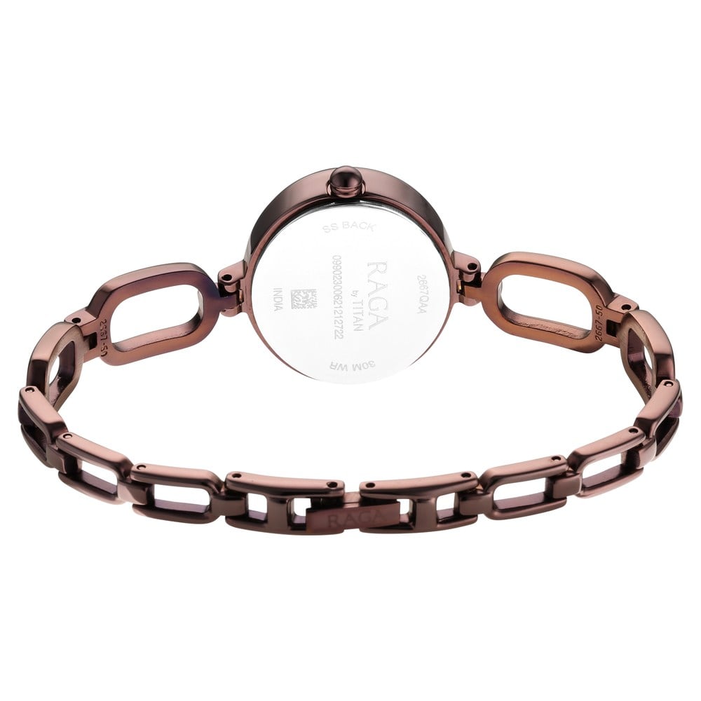 Titan Raga Viva Brown Dial Analog Metal Strap Watch for Women (5)