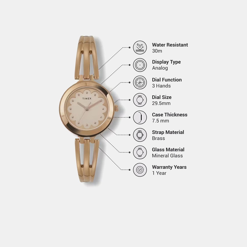 Timex Trendline Women Quartz Dial Analog Brass Watch TWTL10312 (4)