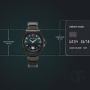 Titan Classique Big Date Analog with Green Dial Dark Gun Stainless Steel Strap Watch for Men (4)