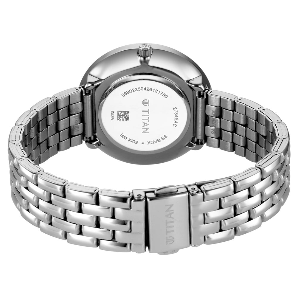 Titan Neo Quartz Analog Blue Dial Silver Metal Strap Watch For Women (6)