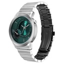 Fastrack Pulse IV Dual Time Watch for Men with Teal Green Sunray Dial & Silver Metal Strap (3)