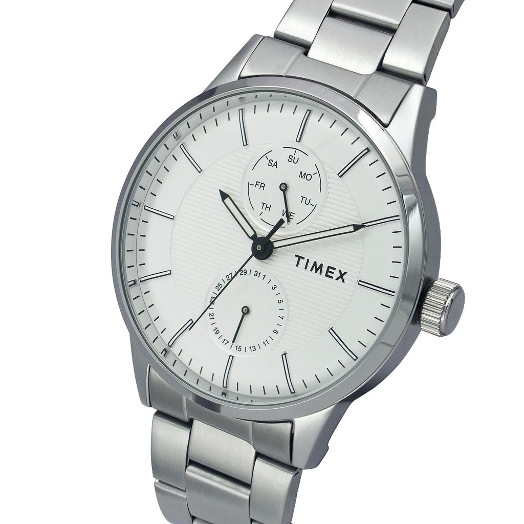 Timex Fashion Men's Silver Dial Round Case Multifunction Function Watch -TWEG19900 (2)