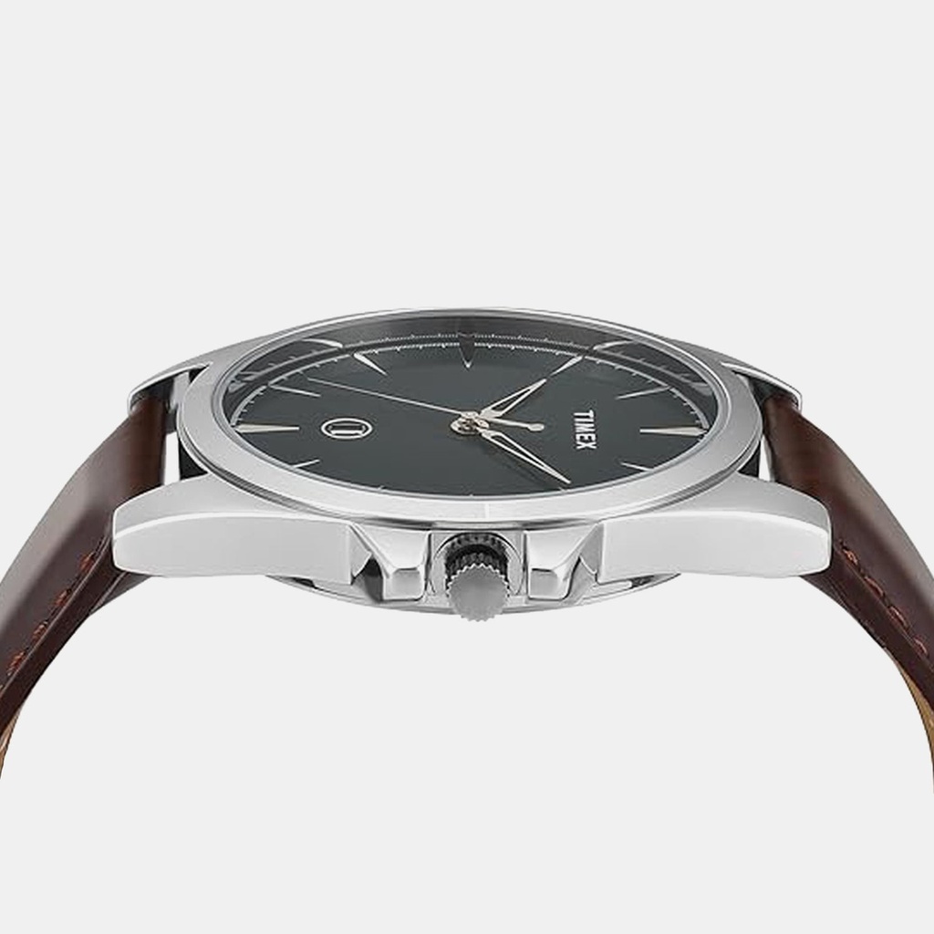 Timex Trendline Men Quartz Green Dial Analog Leather Watch TWTG12700 (2)