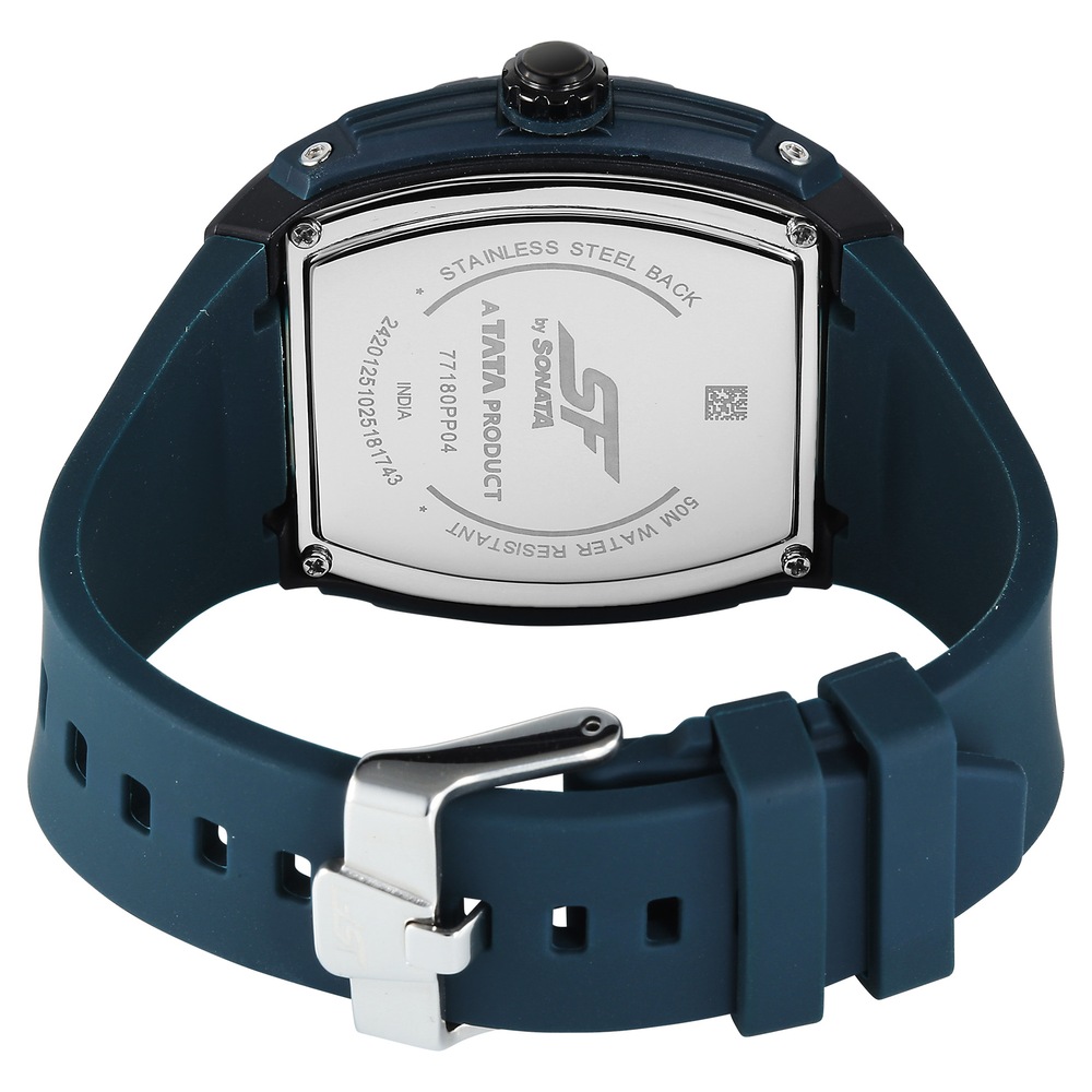SF Maiden Voyage Sport Watch - Blue Dial & Strap - Tonneau Shaped Case with Multifunction movement (5)
