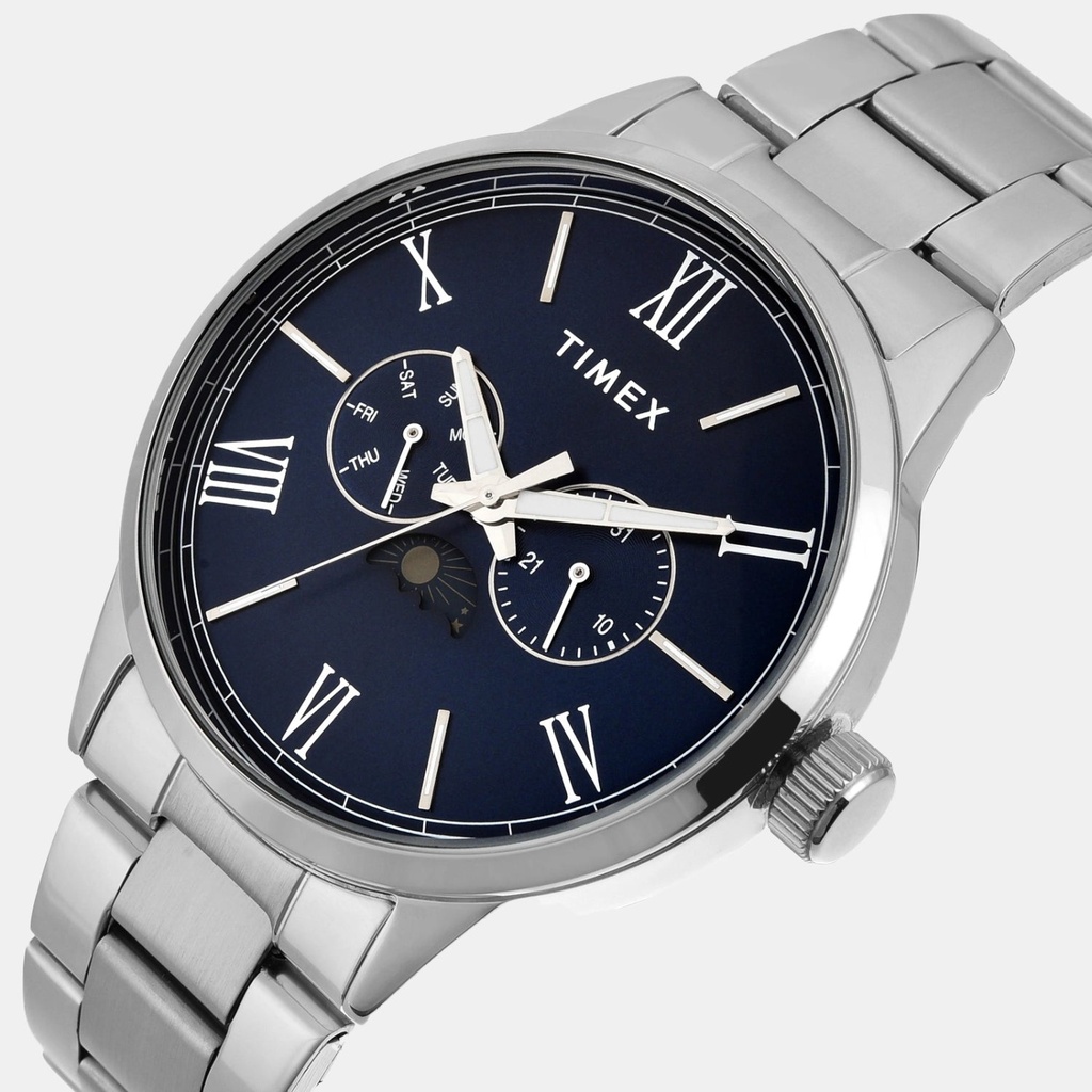 Timex Trendline Men Quartz Blue Dial Multi-Function Stainless Steel Watch TWEG19944 (2)