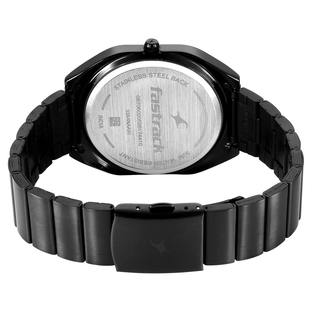 Fastrack 9 to Fine Analog with Green Dial Metal Strap Watch for Guys (6)