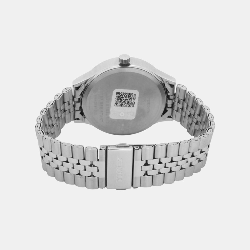 Timex Classics Men Quartz Black Dial Analog Stainless Steel Watch TW0TG7500 (4)