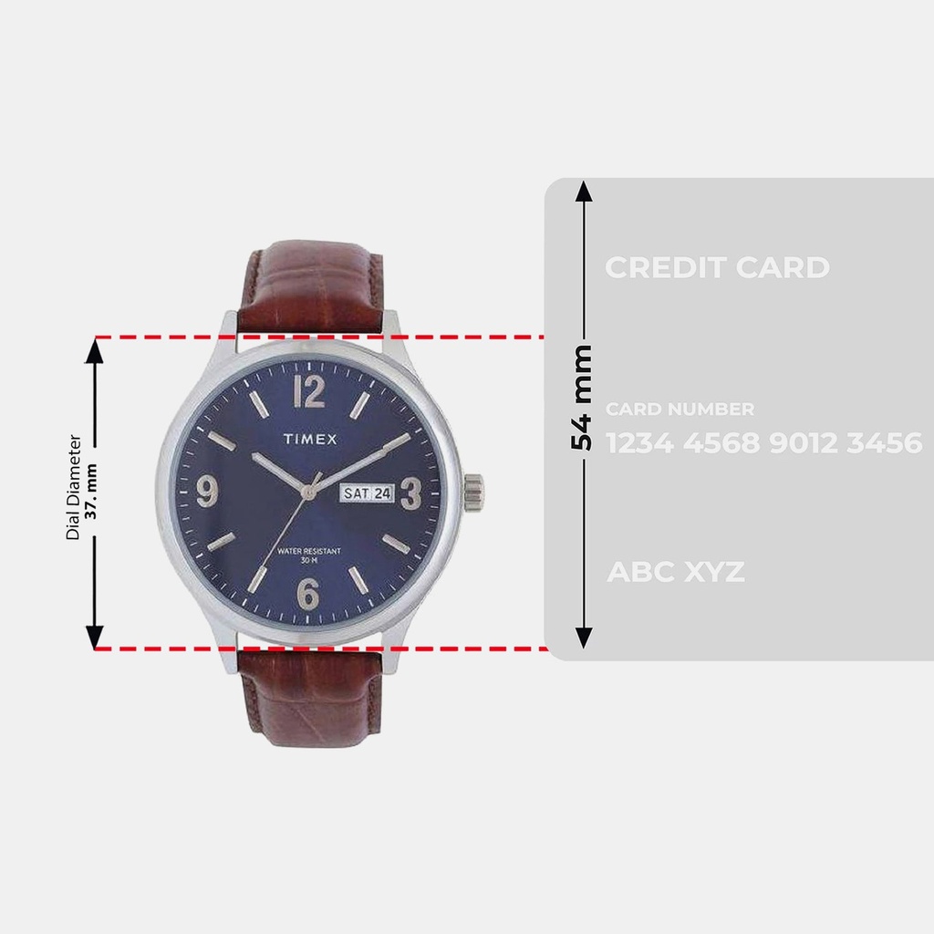 Timex Trendline Men Quartz Blue Dial Analog Leather Watch TWEG18400 (6)