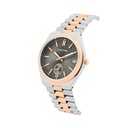Logues Quartz Analogue Grey Dial Rose Two Tone Metal Strap Watch For Men (2)
