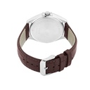 Logues Quartz Analogue Silver Dial Brown Leather Strap Watch For Men (3)
