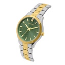 Logues Quartz Analogue Green Dial Gold Two Tone Metal Strap Watch For Men (2)