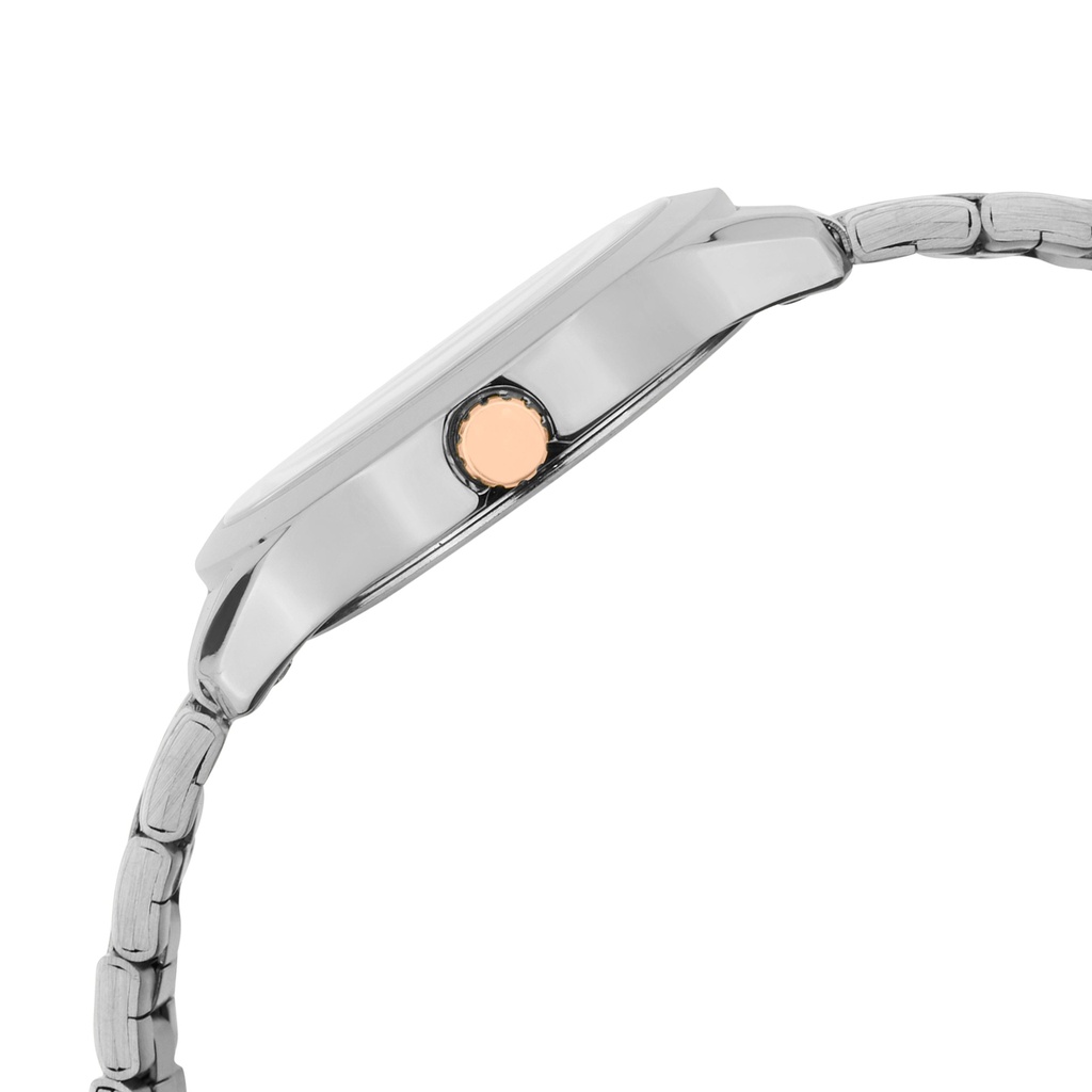 Logues Quartz Analogue Silver Dial Rose Two Tone Metal Strap Watch For Men (4)