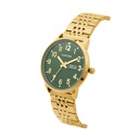 Logues Quartz Analogue Green Dial Gold Metal Strap Watch For Men (2)