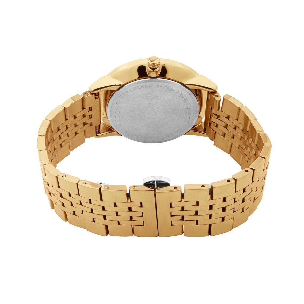 Logues Quartz Analogue Green Dial Gold Metal Strap Watch For Men (3)