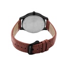 Logues Quartz Analogue Black Dial Tan Leather Strap Watch For Men (3)