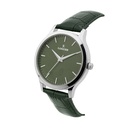 Logues Quartz Analogue Green Dial Green Leather Strap Watch For Men (2)