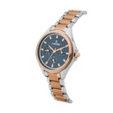 Logues Quartz Analogue Blue Dial Rose Two Tone Metal Strap Watch For Women (2)