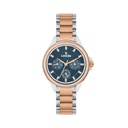 Logues Quartz Analogue Blue Dial Rose Two Tone Metal Strap Watch For Women (5)