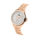 Logues Quartz Analogue Silver Dial Rose Metal Strap Watch For Women (2)